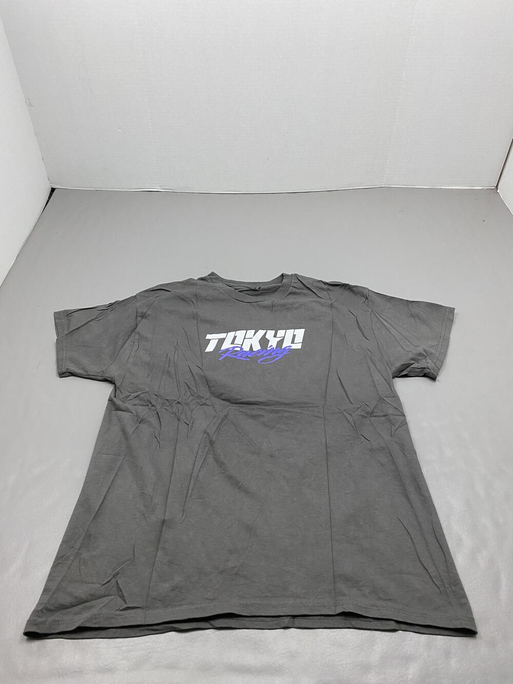 Popular Poison Shirt Mens L Gray Tokyo Racing Car Graphic Tagless Cotton Jersey